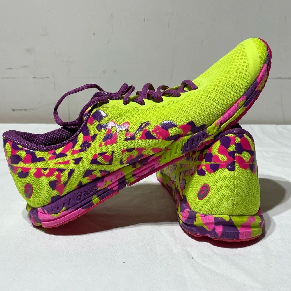 ASICS Gel-Noosa Fast 2 Womens Running Shoes Size 10 Multicolor Yellow Pink - Picture 1 of 12